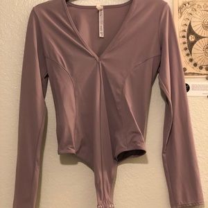 Intimately Free People Lilac Long-Sleeve Body Suit